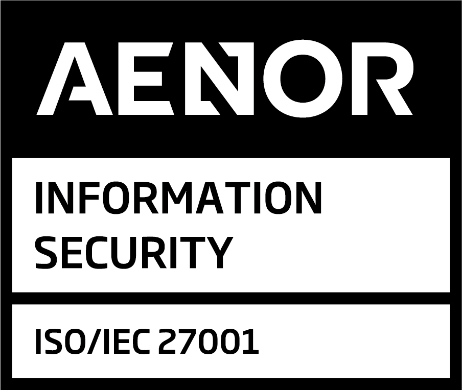 Sello de la Certificación en Seguridad de la Información, sello oficial de Aenor ISO 27001
